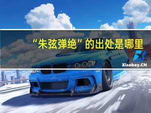 “朱弦弹绝”的出处是哪里