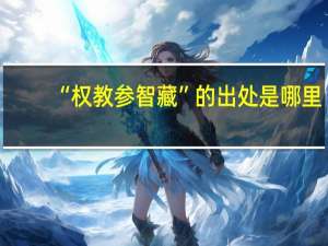 “权教参智藏”的出处是哪里