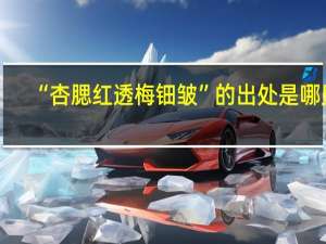 “杏腮红透梅钿皱”的出处是哪里