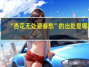 “杏花无处避春愁”的出处是哪里