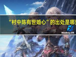 “村中陈有世婚心”的出处是哪里