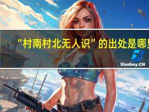 “村南村北无人识”的出处是哪里