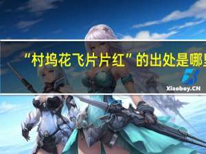 “村坞花飞片片红”的出处是哪里