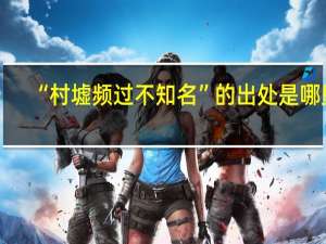 “村墟频过不知名”的出处是哪里