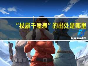 “杖履千崖表”的出处是哪里