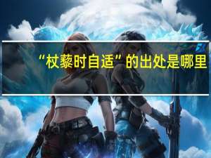 “杖藜时自适”的出处是哪里