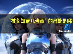 “杖藜知费几诗章”的出处是哪里