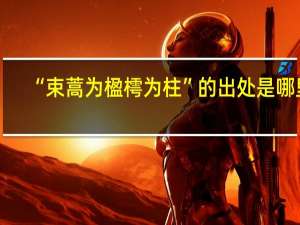 “束蒿为楹樗为柱”的出处是哪里