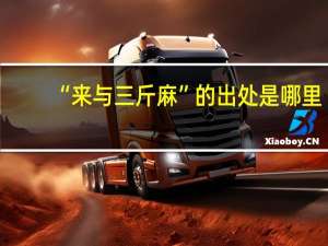 “来与三斤麻”的出处是哪里