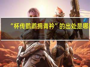 “杯传鹦鹉拥青衿”的出处是哪里