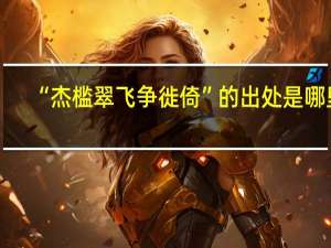 “杰槛翠飞争徙倚”的出处是哪里