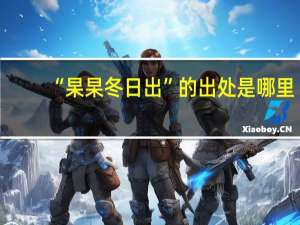 “杲杲冬日出”的出处是哪里