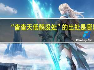 “杳杳天低鹘没处”的出处是哪里