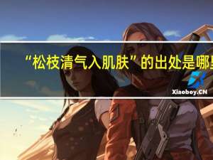 “松枝清气入肌肤”的出处是哪里