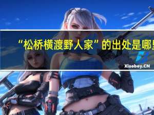 “松桥横渡野人家”的出处是哪里