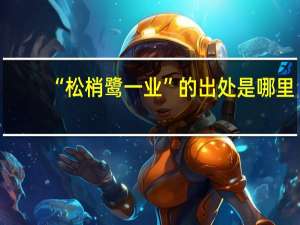 “松梢鹭一业”的出处是哪里