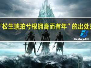 “松生琥珀兮根拥膏而有年”的出处是哪里
