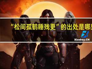 “松间孤鹤睡残更”的出处是哪里