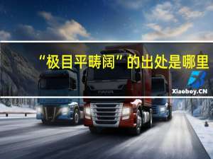 “极目平畴阔”的出处是哪里