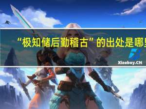 “极知储后勤稽古”的出处是哪里