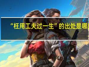 “枉用工夫过一生”的出处是哪里