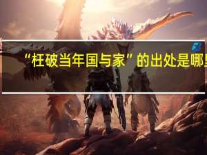 “枉破当年国与家”的出处是哪里