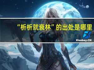 “析析就衰林”的出处是哪里