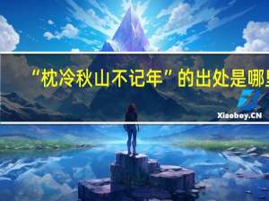 “枕冷秋山不记年”的出处是哪里
