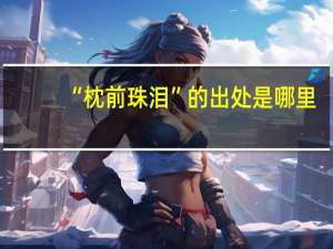 “枕前珠泪”的出处是哪里