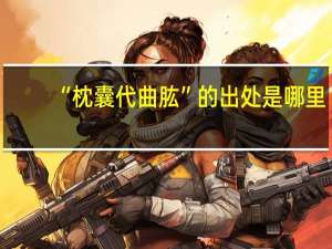 “枕囊代曲肱”的出处是哪里