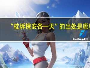 “枕坼槐安各一天”的出处是哪里