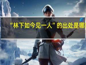 “林下如今见一人”的出处是哪里