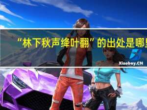 “林下秋声绛叶翻”的出处是哪里