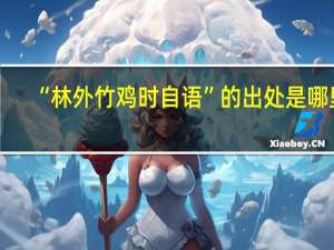 “林外竹鸡时自语”的出处是哪里