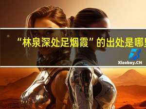 “林泉深处足烟霞”的出处是哪里