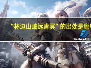 “林边山岫远青冥”的出处是哪里