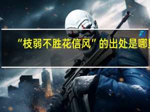 “枝弱不胜花信风”的出处是哪里