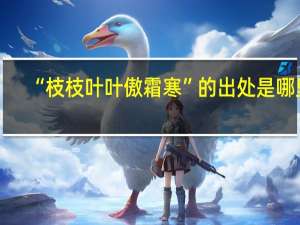 “枝枝叶叶傲霜寒”的出处是哪里