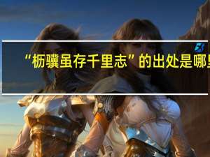 “枥骥虽存千里志”的出处是哪里