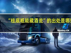 “柱底祗能藏酒瓮”的出处是哪里