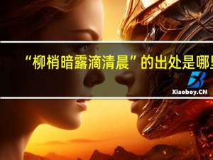 “柳梢暗露滴清晨”的出处是哪里