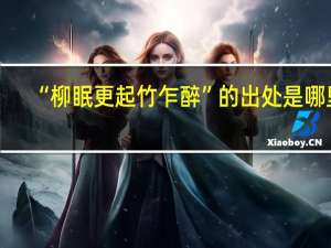 “柳眠更起竹乍醉”的出处是哪里