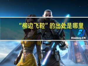 “柳边飞鞚”的出处是哪里