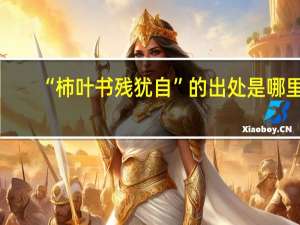 “柿叶书残犹自”的出处是哪里