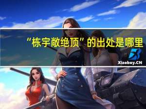 “栋宇敞绝顶”的出处是哪里