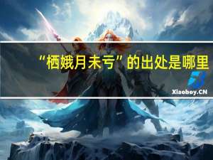 “栖娥月未亏”的出处是哪里