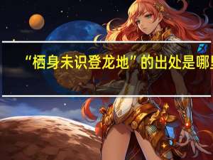 “栖身未识登龙地”的出处是哪里