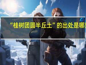 “桂树团圆半丘土”的出处是哪里
