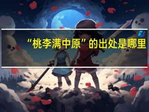 “桃李满中原”的出处是哪里