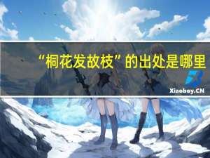 “桐花发故枝”的出处是哪里